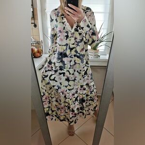 H&M collared floral dress Size L